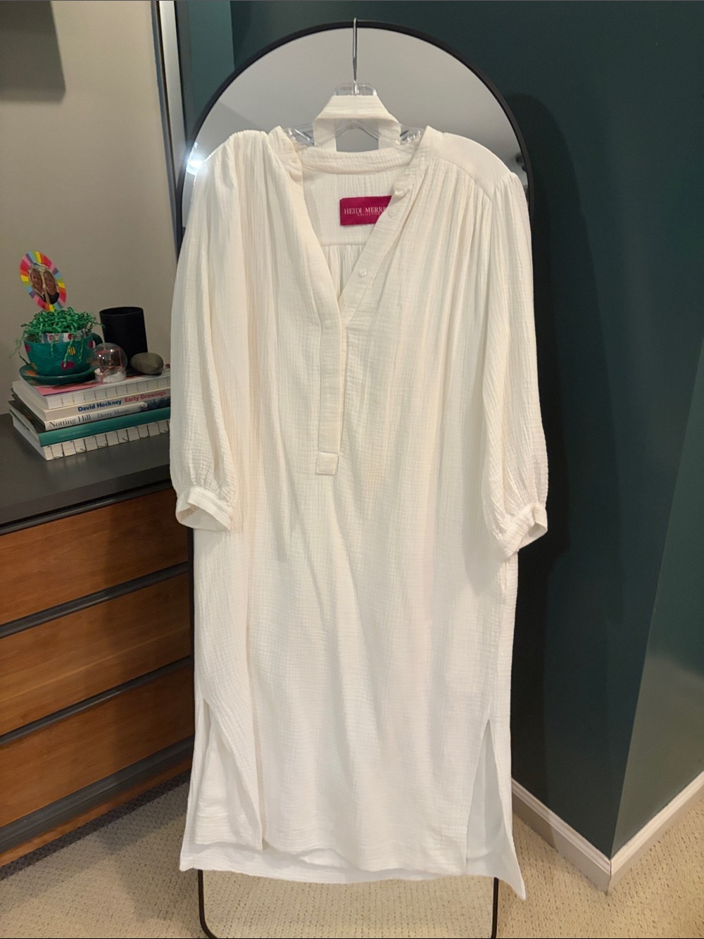 Heidi Merrick Cream Gauze V-Neck Tunic